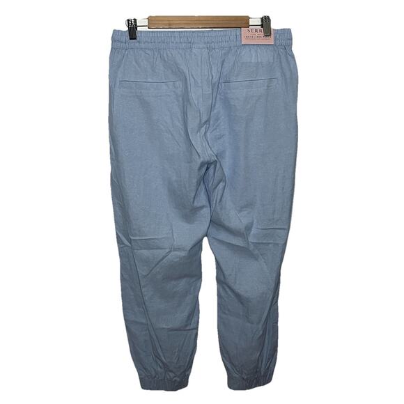 Serra Linen Viscose Lenzing Ecovero Elastic Drawstring Waist Joggers Women’s L - Picture 2 of 3
